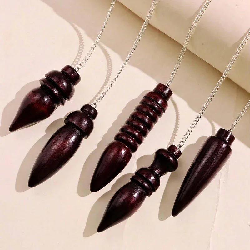 Pendule de Radiesthésie en Bois Naturel Égyptien pour Divination Spirituelle NeoSpiritum