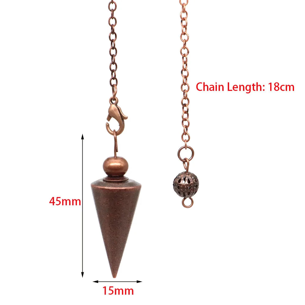 Pendule de Radiesthésie en Métal Cuivré Antique Divinatoire pour Divination Spirituelle NeoSpiritum