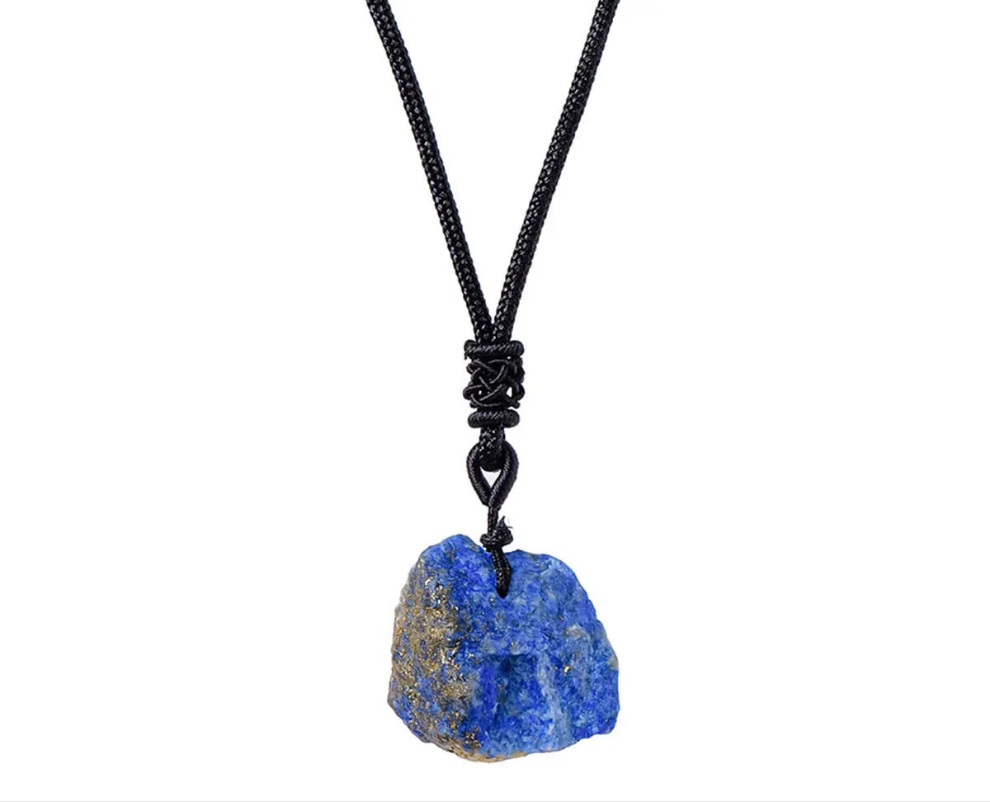 Collier avec Pendentif en Lapis Lazuli Brute – Cristal Naturel NeoSpiritum