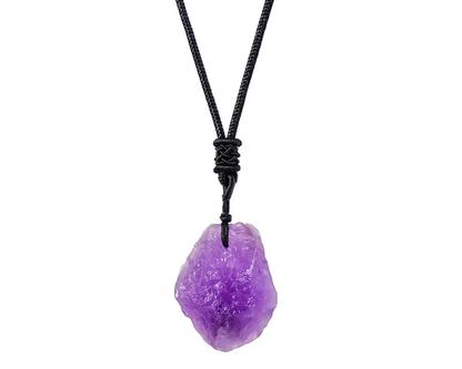 Collier avec Pendentif en Améthyste Brute – Cristal Naturel NeoSpiritum