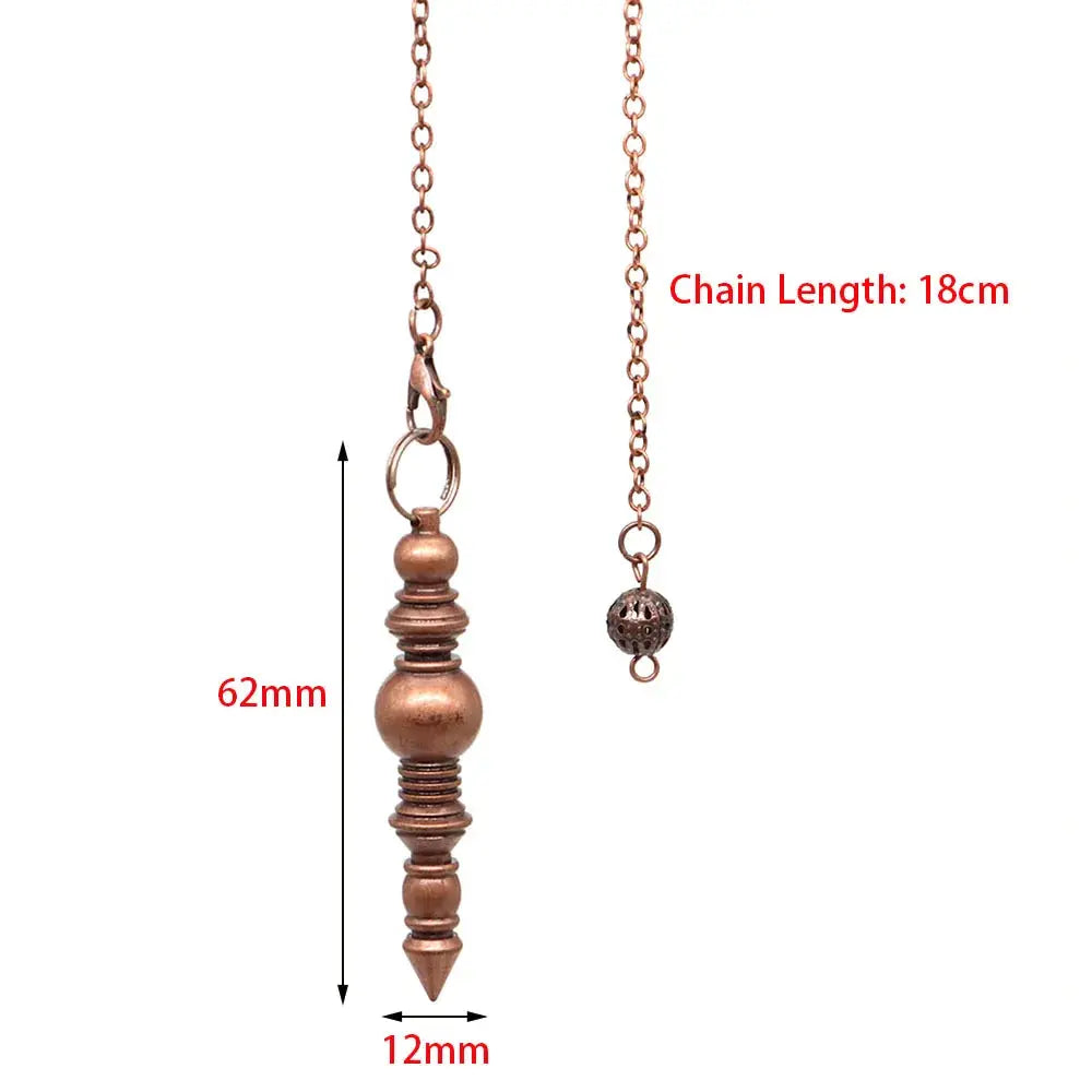 Pendule de Radiesthésie en Métal Cuivré Antique pour Divination Spirituelle NeoSpiritum