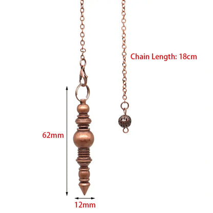 Pendule de Radiesthésie en Métal Cuivré Antique pour Divination Spirituelle NeoSpiritum