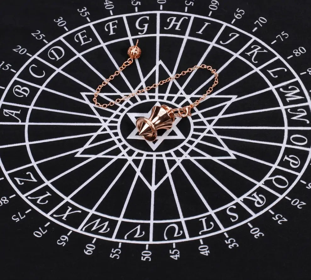 Pendule de Radiesthésie en Métal Rose Doré pour Divination Spirituelle NeoSpiritum