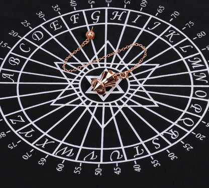 Pendule de Radiesthésie en Métal Rose Doré pour Divination Spirituelle NeoSpiritum