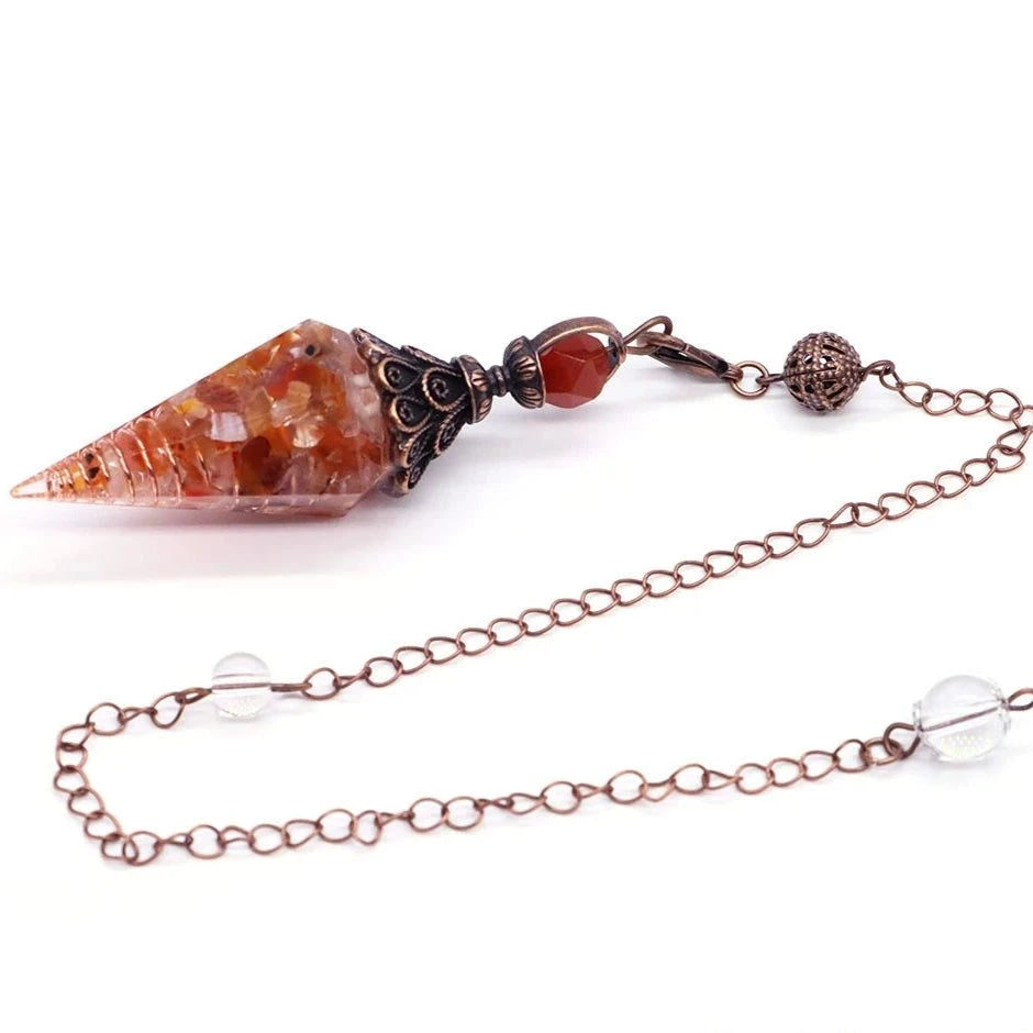 Pendule Agate Rouge Divinatoire Orgone NeoSpiritum