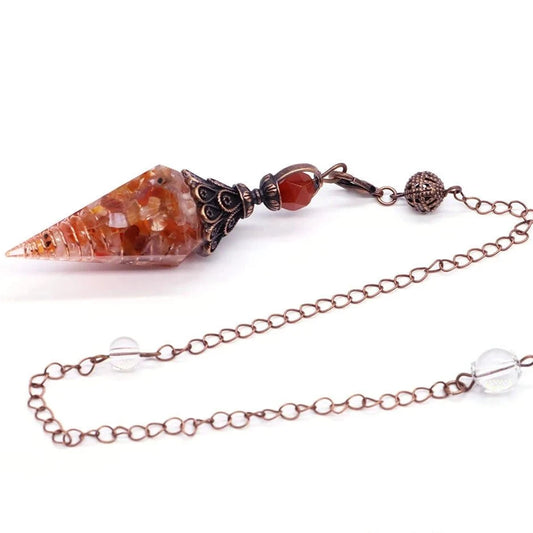 Pendule Agate Rouge Divinatoire Orgone NeoSpiritum