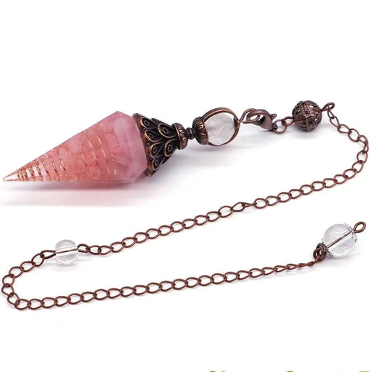 Pendule Cherry Quartz Divinatoire Orgone NeoSpiritum