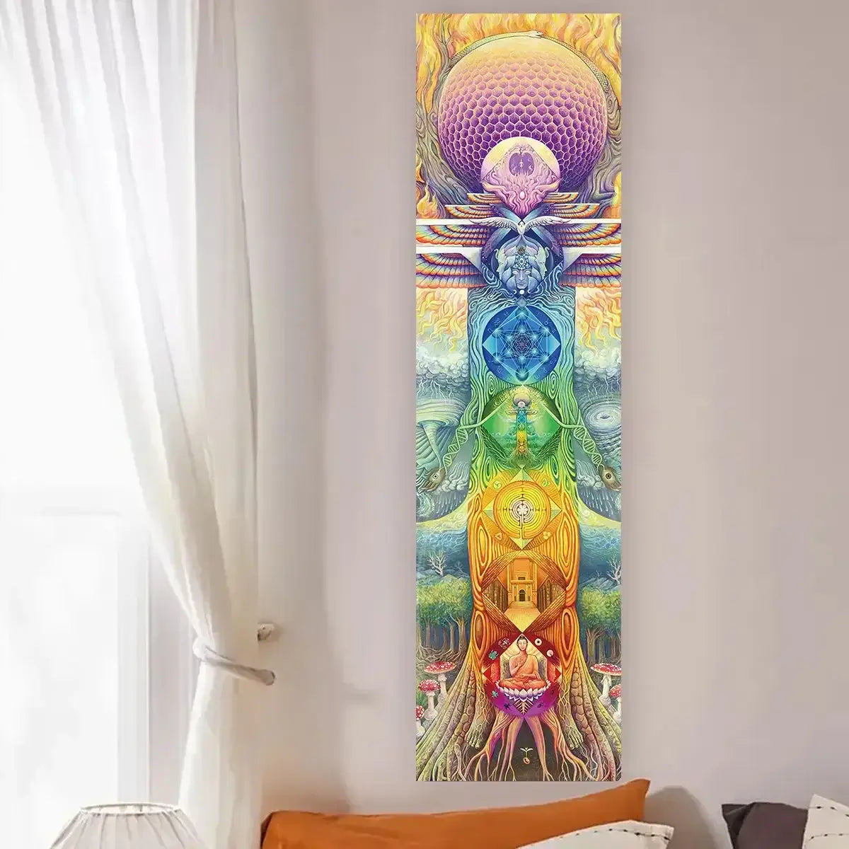 Tenture Murale Chakra Colorée – Décoration Spirituelle et Ésotérique pour Yoga et Méditation NeoSpiritum