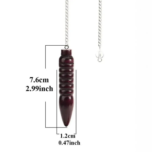 Pendule de Radiesthésie en Bois Naturel Égyptien pour Divination Spirituelle NeoSpiritum