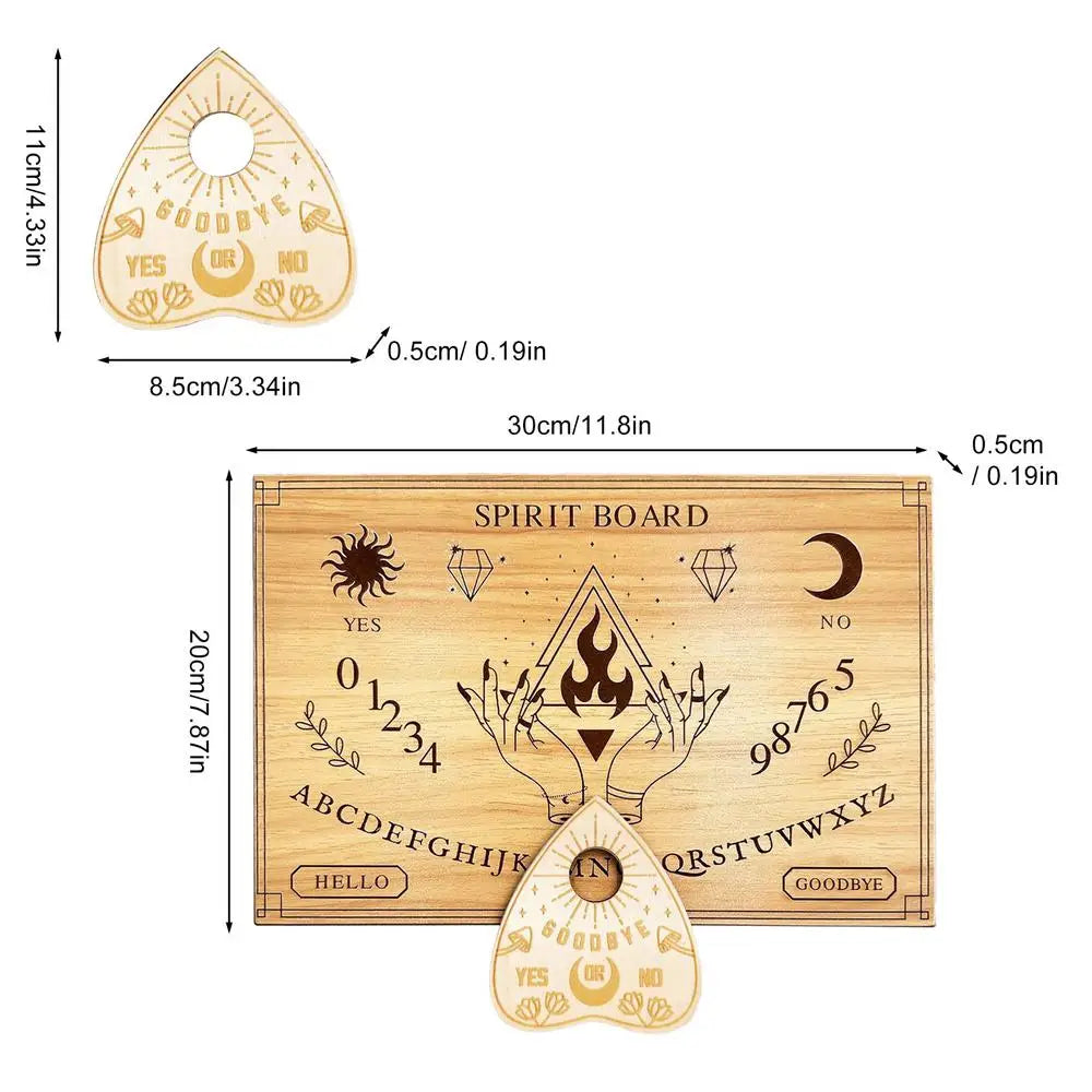 Planche Ouija en Bois pour Spiritisme, Communication Spirituelle et Pendules NeoSpiritum