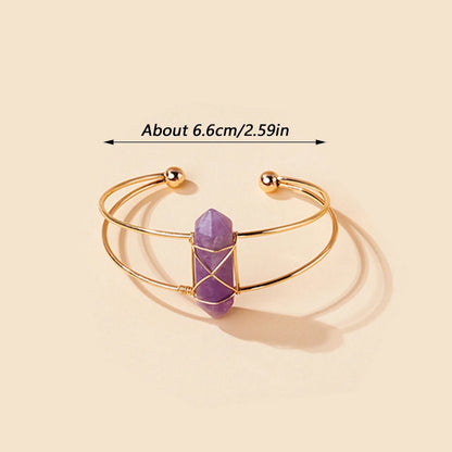 Bracelet Aventurine Naturel à Double Pointe Hexagonale – Bijou Énergétique Reiki pour Femme NeoSpiritum