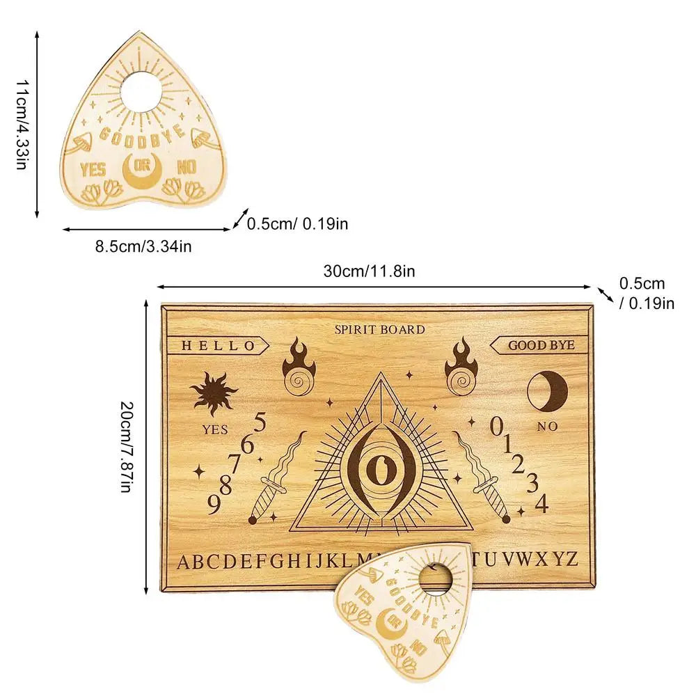 Planche Ouija en Bois pour Spiritisme, Communication Spirituelle et Pendules NeoSpiritum