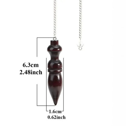 Pendule de Radiesthésie en Bois Naturel Égyptien pour Divination Spirituelle NeoSpiritum