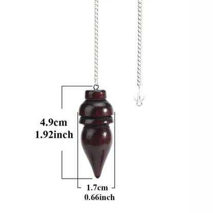 Pendule de Radiesthésie en Bois Naturel Égyptien pour Divination Spirituelle NeoSpiritum