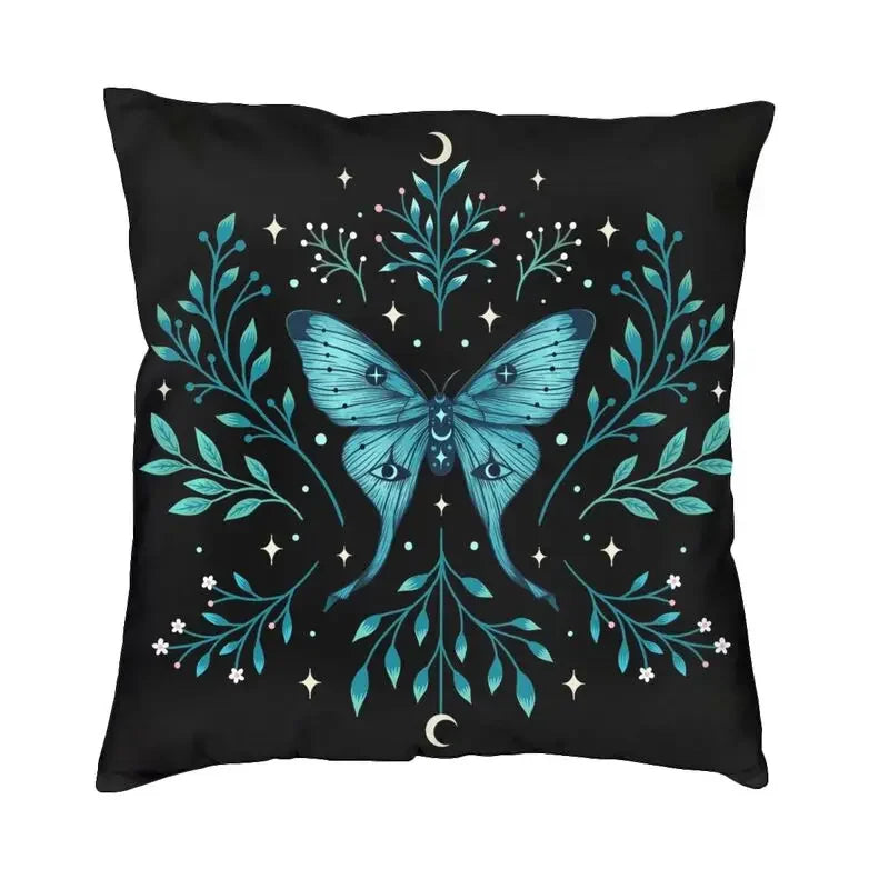 Housse de Coussin Mystique 60 x 60 cm – Motif Papillon NeoSpiritum