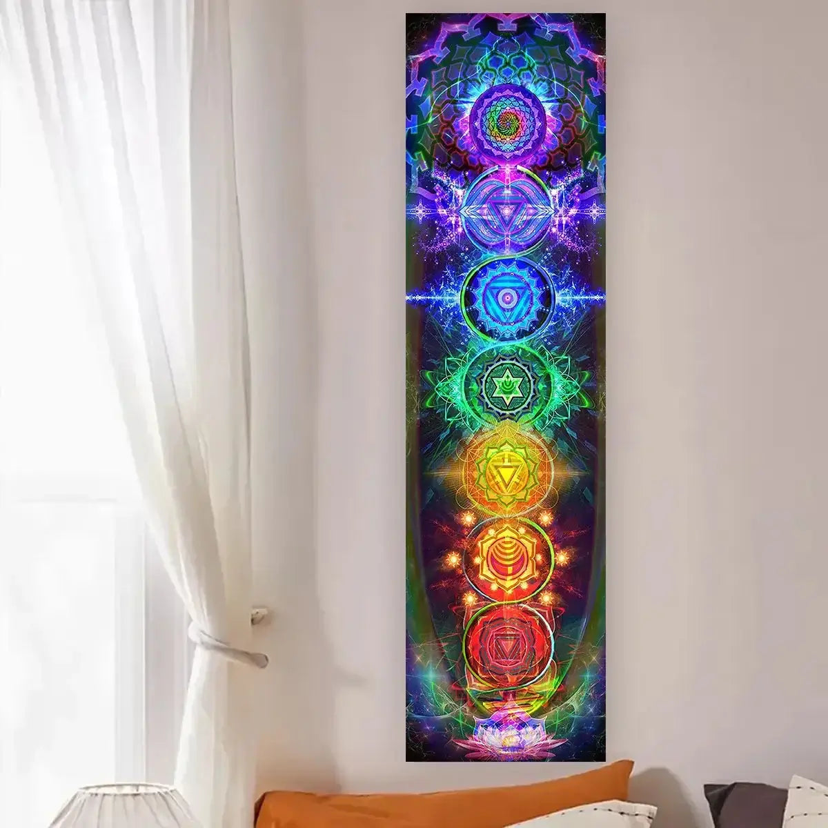 Tenture Murale Chakra Colorée – Décoration Spirituelle et Ésotérique pour Yoga et Méditation NeoSpiritum