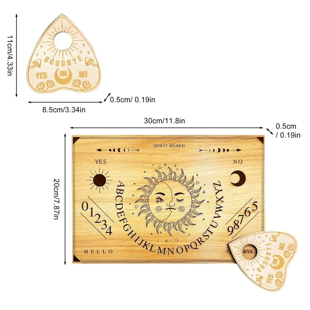 Planche Ouija en Bois pour Spiritisme, Communication Spirituelle et Pendules NeoSpiritum