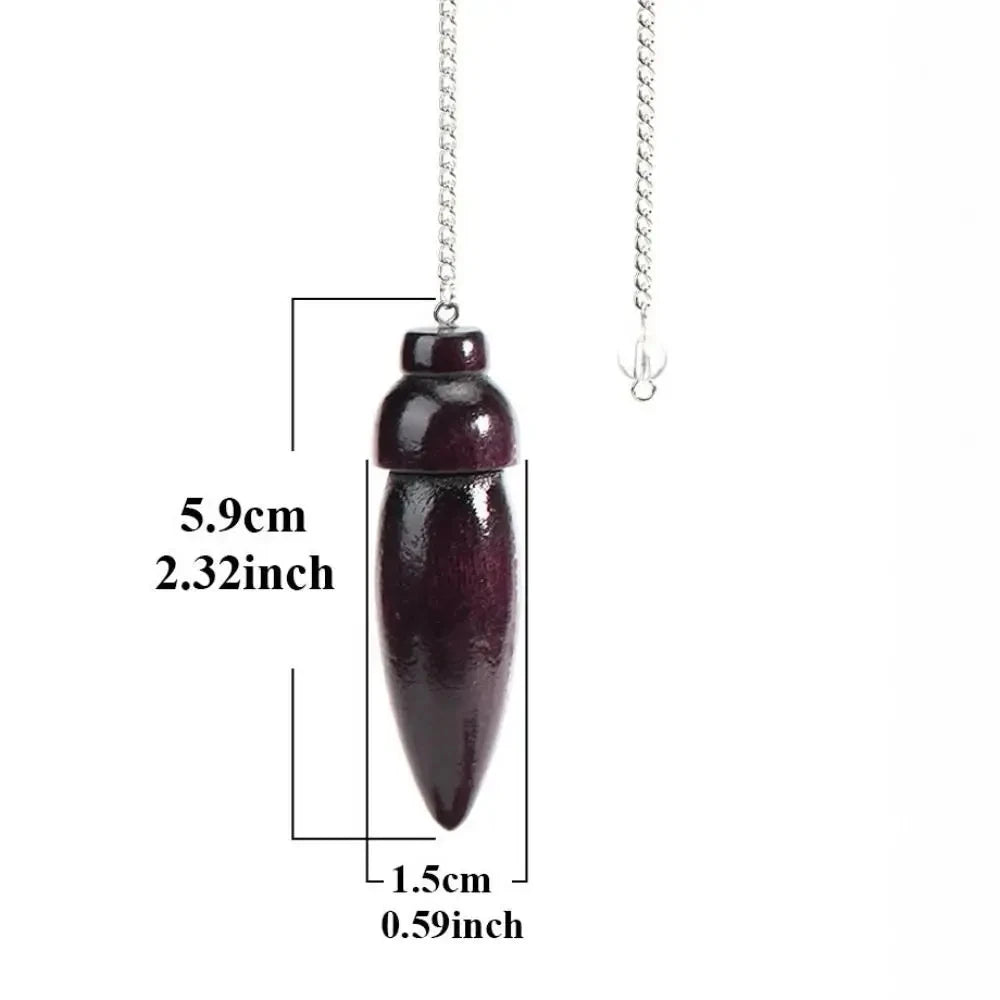 Pendule de Radiesthésie en Bois Naturel Égyptien pour Divination Spirituelle NeoSpiritum