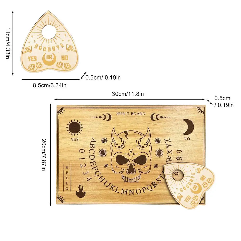 Planche Ouija en Bois pour Spiritisme, Communication Spirituelle et Pendules NeoSpiritum